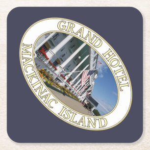 Historisches Grand Hotel auf der Insel Mackinac, M Rechteckiger Pappuntersetzer