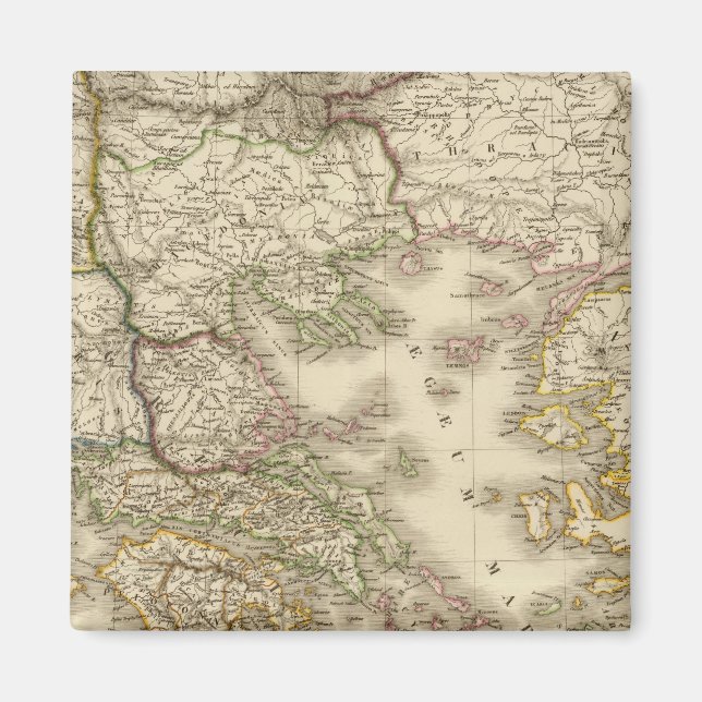 Historisches Griechenland, Pariser Atlaskarte Magnet (Vorne)