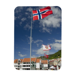 Historisches Hafengebiet von Bergen downtown mit F Magnet