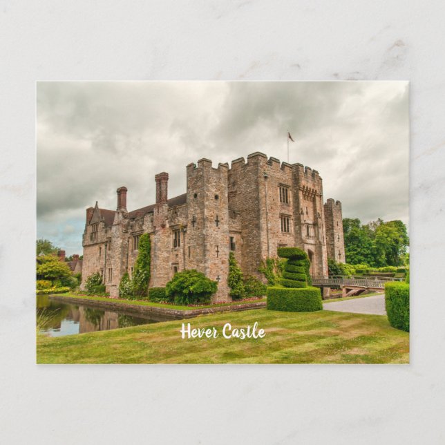 Historisches Hever Castle Kent UK Landschaftlich V Postkarte (Vorderseite)