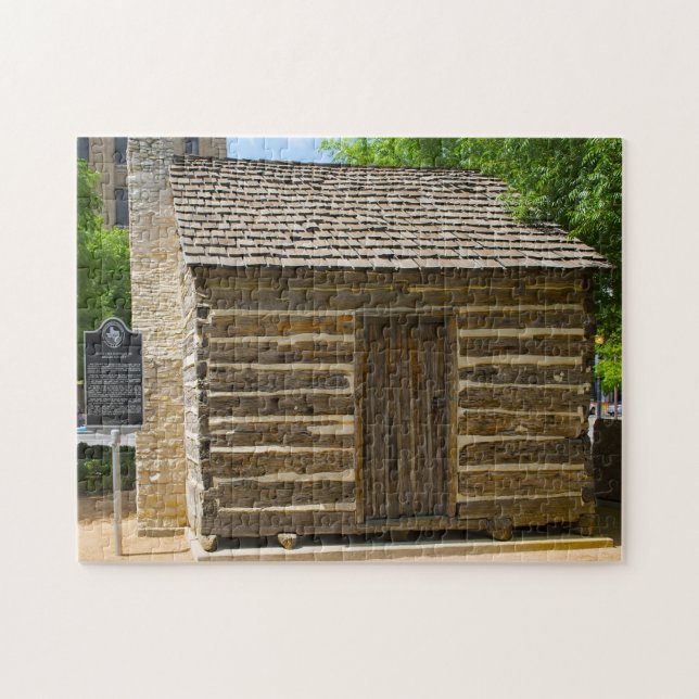Historisches Holzhaus Texas. Puzzle (Horizontal)