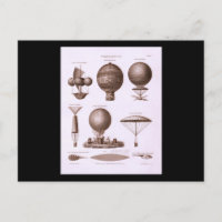 Historisches Hot Air Ballon Designs Vintage Image