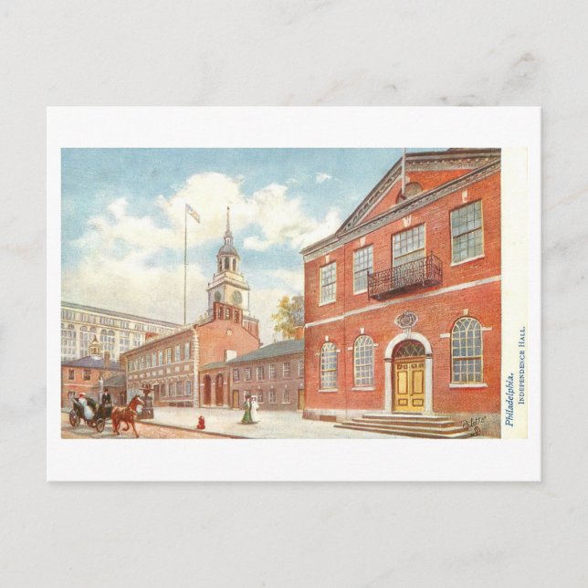 Historisches Independence Hall, Philadelphia, Penn Postkarte (Vorderseite)