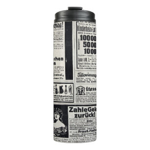 Historisches Kiew: Zeitungsillustration von 1917 Thermosbecher