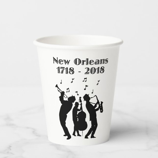 Historisches New Orleans Dreihundertjährig Pappbecher (Vorderseite)