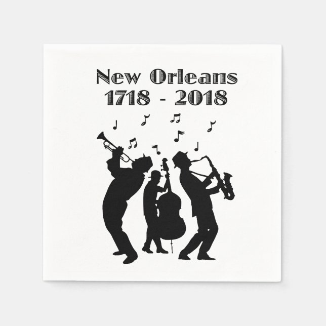 Historisches New Orleans Dreihundertjährig Serviette (Vorderseite)