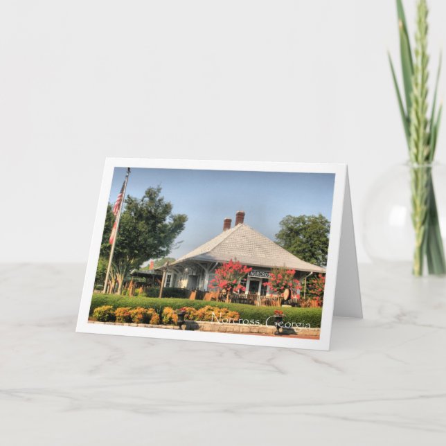 Historisches Norcross: Bahndepot Karte (Vorderseite)