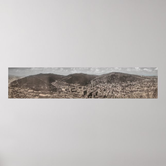 Historisches Panorama von DEADWOOD South Dakota 19 Poster (Vorne)