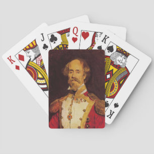 Historisches Porträt eines spanischen Generals Spielkarten