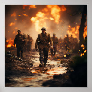 Historisches Poster des Zweiten Weltkriegs: Explos