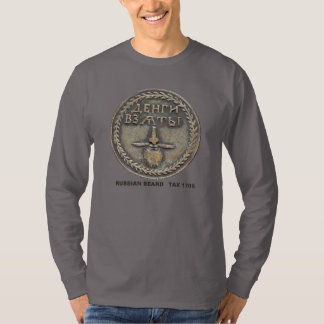 Historisches Russisches Bartsteuer-Token-Langarm-S T-Shirt