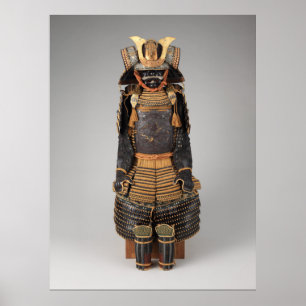 Historisches Samurai-Armor-Foto Poster