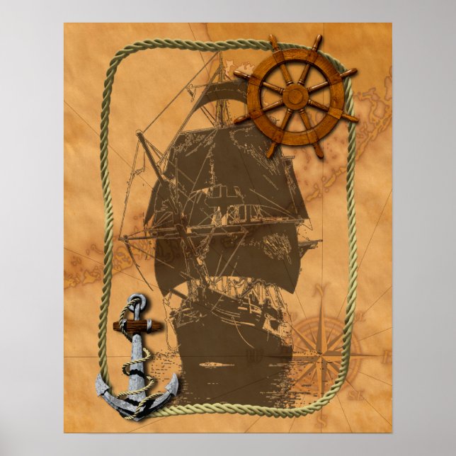 Historisches Segel Poster (Vorne)