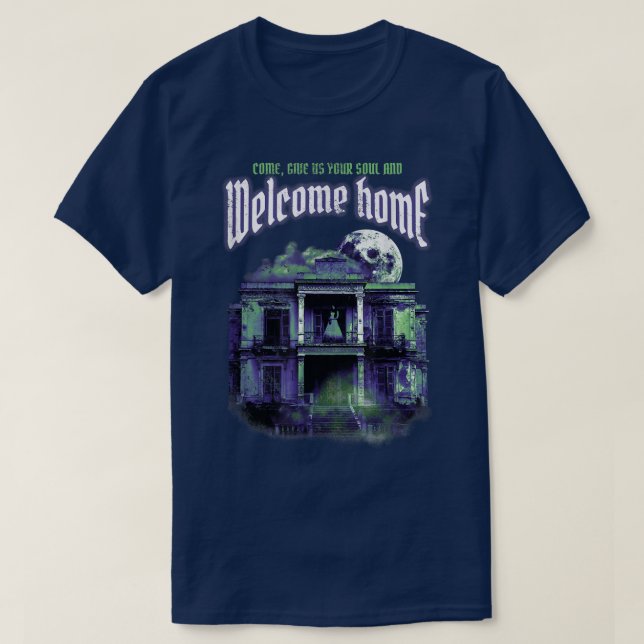 Historisches Spuk Haus im Stadtzentrum T-Shirt (Design vorne)