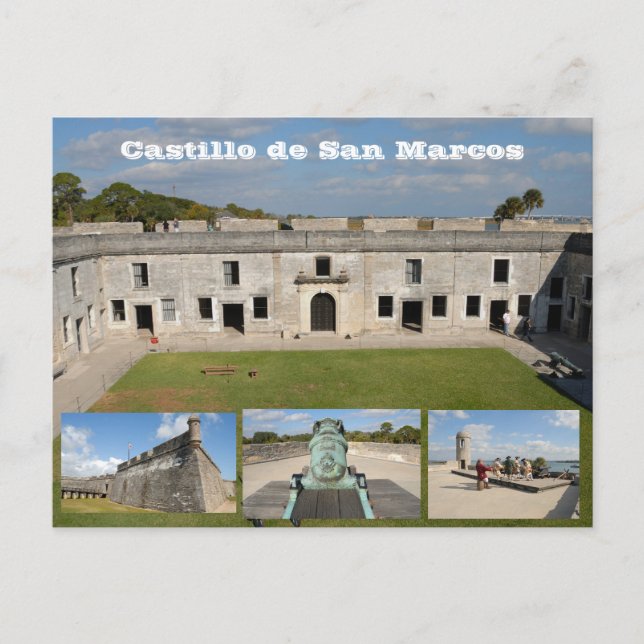 Historisches St. Augustine, Florida Postkarte (Vorderseite)