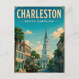 Historisches Stadtgebiet von Charleston Postkarte