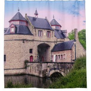 Historisches Stadttor in Brügge Duschvorhang