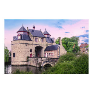 Historisches Stadttor in Brügge Fotodruck