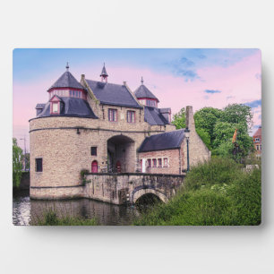 Historisches Stadttor in Brügge Fotoplatte