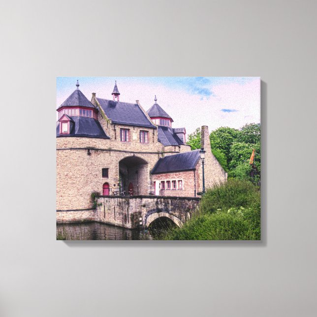 Historisches Stadttor in Brügge Leinwanddruck (Vorderseite)