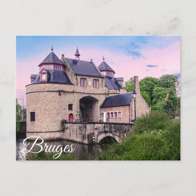 Historisches Stadttor in Brügge Postkarte (Vorderseite)