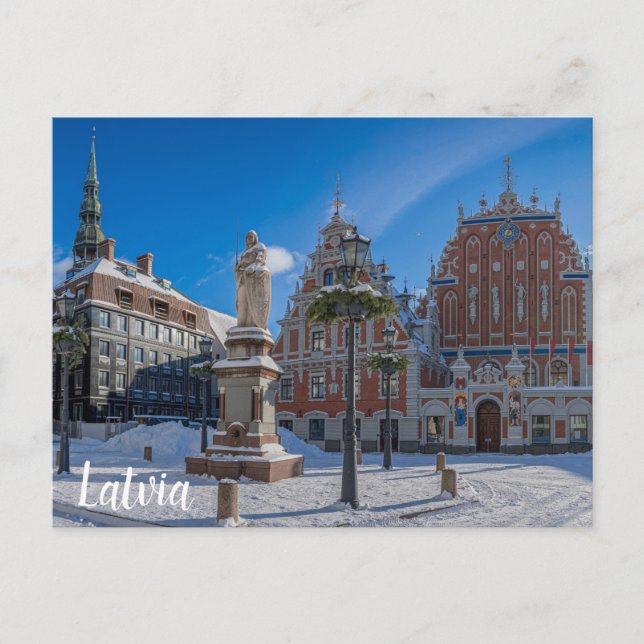 Historisches Stadtzentrum von Riga, Lettland Postkarte (Vorderseite)