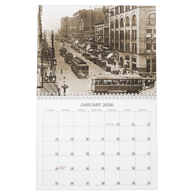 Historisches Tacoma, "die Stadt des Schicksals" Kalender (Jan 2026)