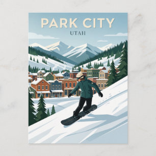 Historisches Viertel Park City Utah Postkarte