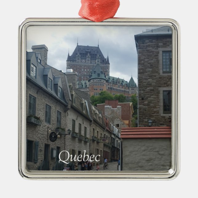 Historisches Viertel von Quebec City Ornament Aus Metall (Vorne)