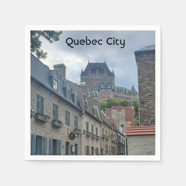Historisches Viertel von Quebec City Serviette (Vorderseite)