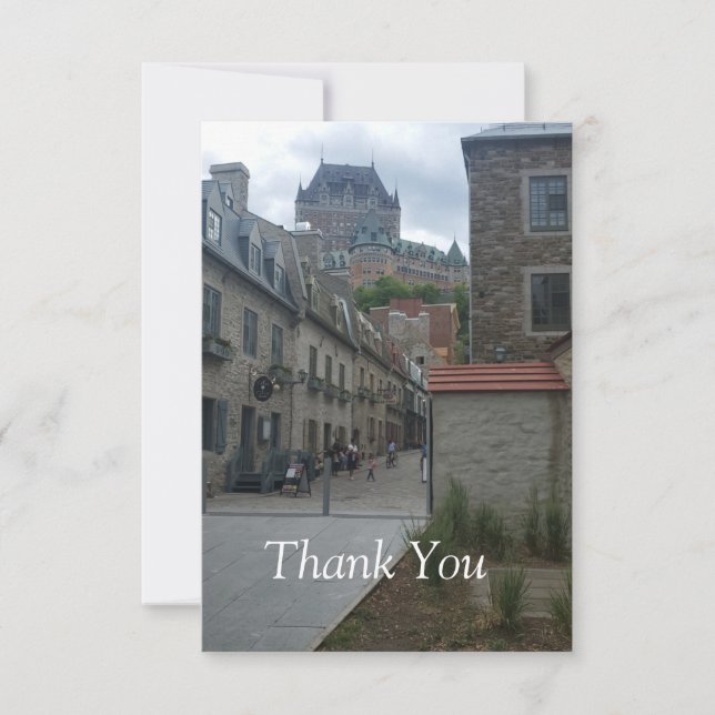 Historisches Viertel von Quebec Dankeskarte (Vorderseite)