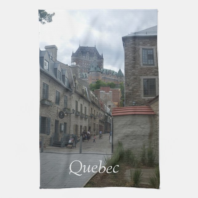 Historisches Viertel von Quebec Geschirrtuch (Vertikal)