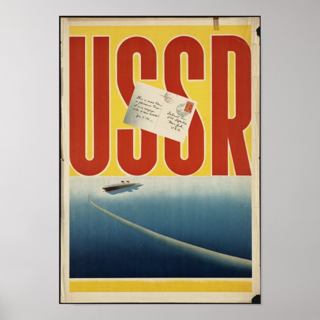 Historisches Vintages Reiseplakat der UdSSR Poster (Vorne)