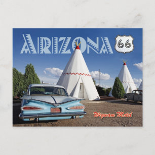 Historisches Wigwam Motel, Route 66, Arizona Postkarte
