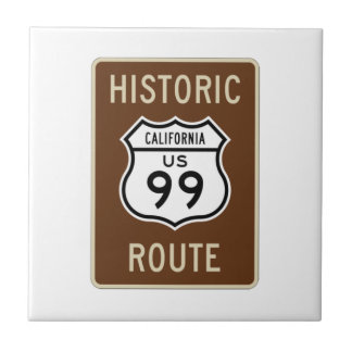 Historisches Zeichen Weg US-Weg-99 (Kalifornien) Fliese