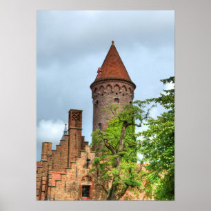 historisches Zentrum von Brugge, Belgien Poster