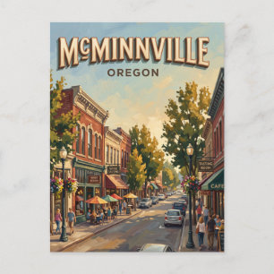 Historisches Zentrum von McMinnville, Oregon Postkarte