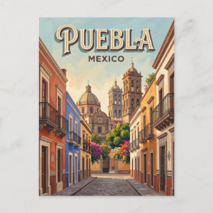 Historisches Zentrum von Puebla Mexiko Postkarte
