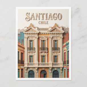 Historisches Zentrum von Santiago Chile Postkarte