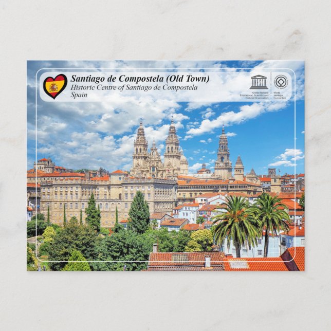 Historisches Zentrum von Santiago de Compostela Postkarte (Vorderseite)