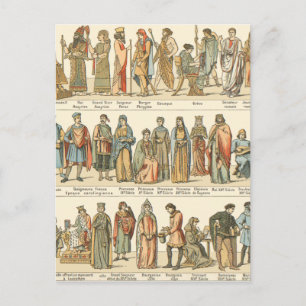 Historisches Ziviles Kleid Postkarte
