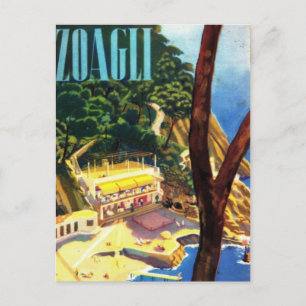 Historisches Zoagli Genua Italien Tourismus Postkarte