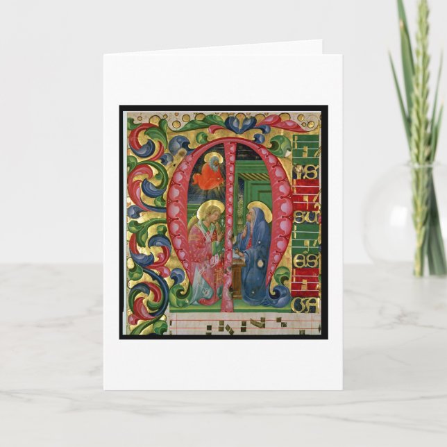 Historisierte erste "M" mit der Darstellung der An (Vorderseite)