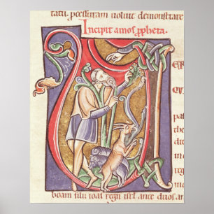Historisierte erste 'V' mit Amos Poster
