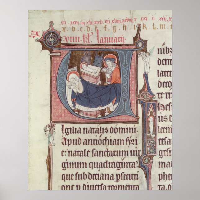 Historisierte Initialen "U" und "I" Poster (Vorne)