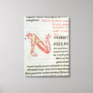 Historisierter Anfangswert "N" Leinwanddruck