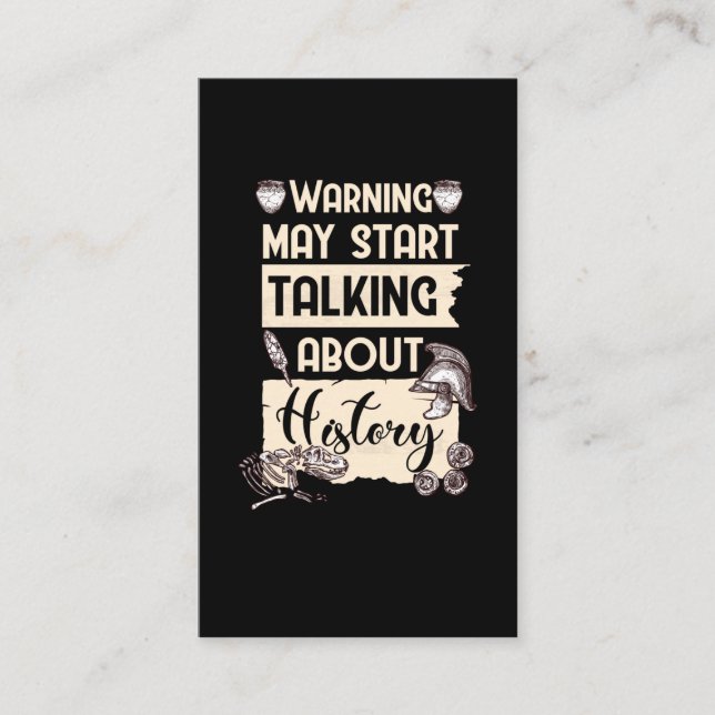 History Beruf Funny Historian Visitenkarte (Vorderseite)