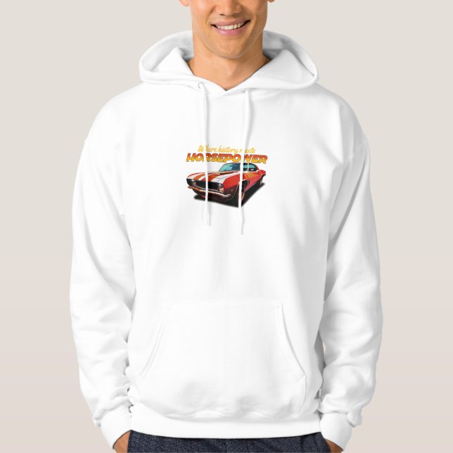 History Meets Horsepower – Retro Muscle Car Hoodie (Vorderseite)