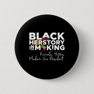 History Month Biden Harris 2024 President American Button