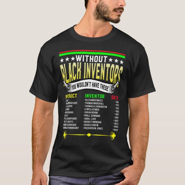 History Of Black African Inventors Black History M T-Shirt (Vorderseite)